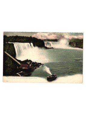 Niagara Falls General View Steamer Scenic 1907 Postcard H E Woecher Buffalo NY